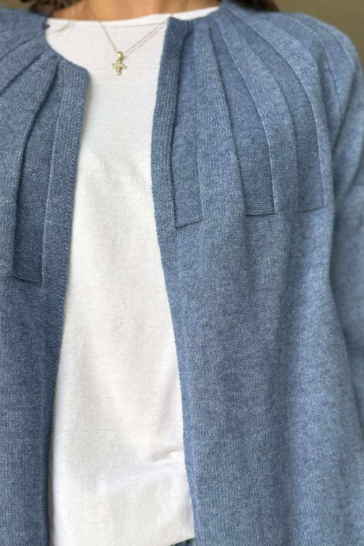 Laundry B Wicklow Fine Knit Throw On Cardigan Denim